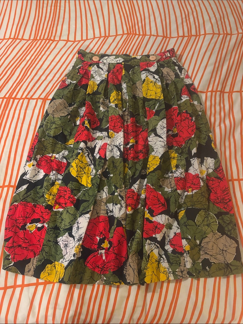 Vintage Hunter Sportswear Abstract Floral Skirt Size 10